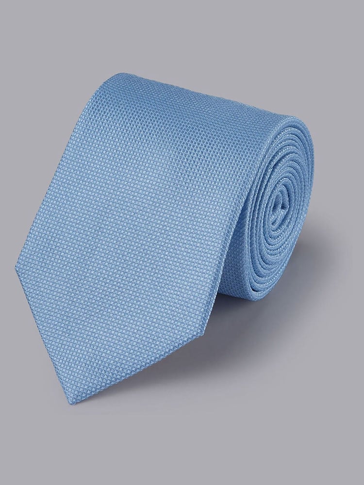 Charles Tyrwhitt Blue Silk Stain Resist Tie - Image 1 of 2