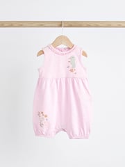 Grey Seashell Print Baby Vest Rompers 3 Pack - Image 5 of 10