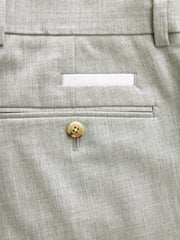 Light Grey Skinny Fit Pipe Trimmed Suit: Trousers - Image 7 of 8