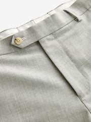 Light Grey Skinny Fit Pipe Trimmed Suit: Trousers - Image 8 of 8