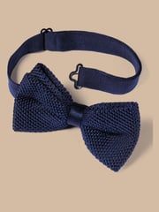 Charles Tyrwhitt Blue Classic Knitted Ready-Tied Bow Tie - Image 1 of 1