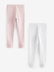 Pink/ White Thermal Leggings 2 Pack (2-16yrs) - Image 1 of 5