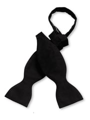 Charles Tyrwhitt Black Barathea Self-Tie Silk Bow Tie - Image 1 of 1