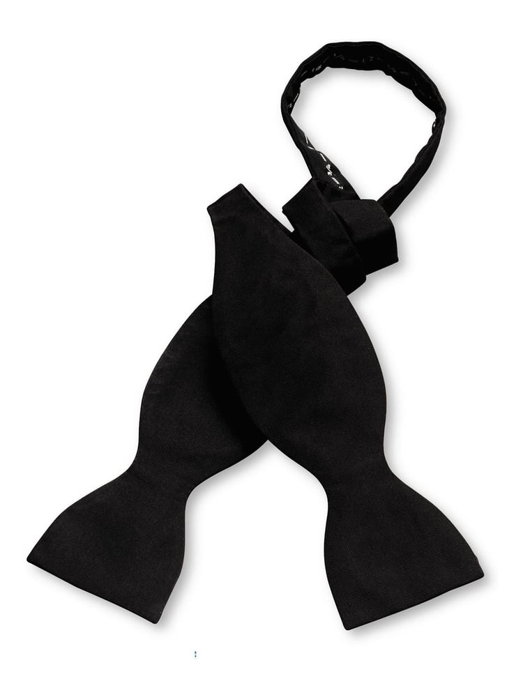 Charles Tyrwhitt Black Barathea Self-Tie Silk Bow Tie - Image 1 of 1