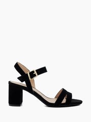 Dune London Dark Black Standard Fit Merisa 2 Part Block Heel Sandals - Image 2 of 5
