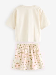 Cream/ Yellow Short Pyjamas 2 Pack (3-16yrs) - Image 8 of 9