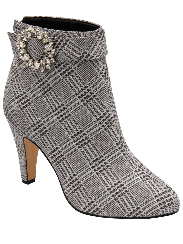 Lotus Silver Check-Print Shoe Boots - Image 1 of 4
