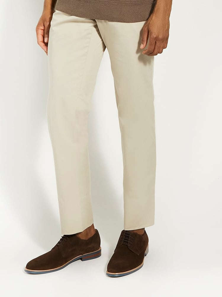 Dune London Brown Chrome Wide Fit Stanleyy Soft Leather Gibson Shoes - Image 1 of 7