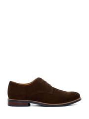 Dune London Brown Chrome Wide Fit Stanleyy Soft Leather Gibson Shoes - Image 3 of 7