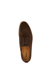 Dune London Brown Chrome Wide Fit Stanleyy Soft Leather Gibson Shoes - Image 6 of 7