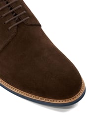 Dune London Brown Chrome Wide Fit Stanleyy Soft Leather Gibson Shoes - Image 7 of 7