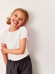 White Textured T-Shirt (3-16yrs) - Image 1 of 4