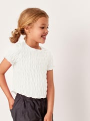 White Textured T-Shirt (3-16yrs) - Image 2 of 4