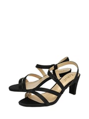 Lotus Black Slip On Strappy Sandals - Image 2 of 3