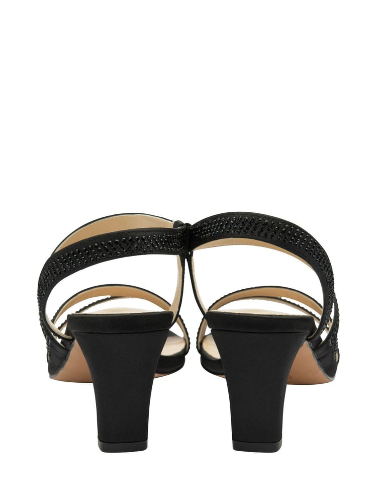 Lotus Black Slip On Strappy Sandals - Image 3 of 3