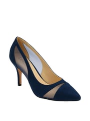 Lotus Navy Blue Stiletto-Heel Pointed-Toe Court Shoes - Image 1 of 4