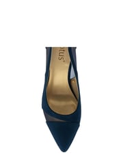 Lotus Navy Blue Stiletto-Heel Pointed-Toe Court Shoes - Image 4 of 4