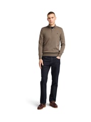 Timberland Williams River brauner Pullover mit Viertelreißverschluss aus 100 % Bio-Baumwolle - Bild 4 von 5