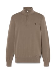 Timberland Williams River brauner Pullover mit Viertelreißverschluss aus 100 % Bio-Baumwolle - Bild 5 von 5
