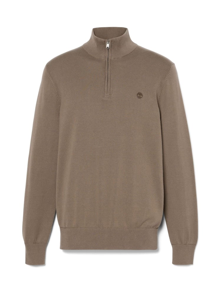 Timberland Williams River brauner Pullover mit Viertelreißverschluss aus 100 % Bio-Baumwolle - Bild 5 von 5