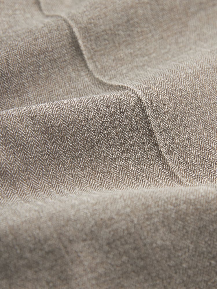 Neutral Herringbone Slim Button Side Adjuster Trousers - Image 9 of 9