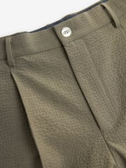 Green Relaxed Fit Seersucker Suit Trousers - Image 6 of 8