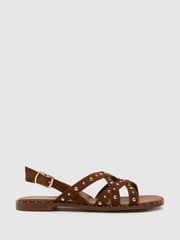 Schuh Thelma Studded Suede Sandals - Image 1 of 4