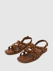 Schuh Thelma Studded Suede Sandals - Image 2 of 4
