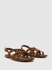 Schuh Thelma Studded Suede Sandals - Image 3 of 4