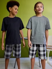 Monochrome Check Woven Pyjamas 2 Pack (1.5-16yrs) - Image 1 of 9