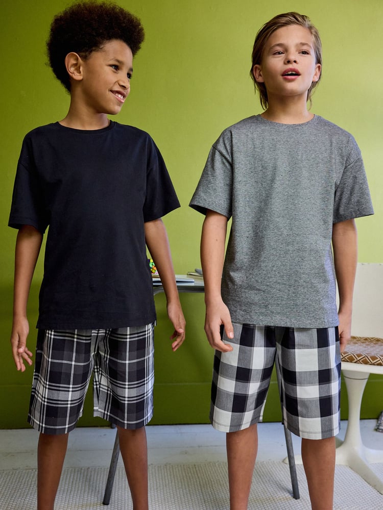 Monochrome Check Woven Pyjamas 2 Pack (1.5-16yrs) - Image 1 of 9