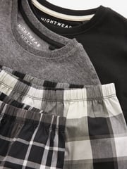 Monochrome Check Woven Pyjamas 2 Pack (1.5-16yrs) - Image 9 of 9