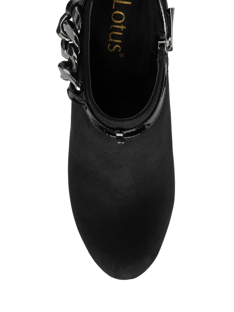 Lotus Black Heeled Shoe Boots - Image 4 of 4