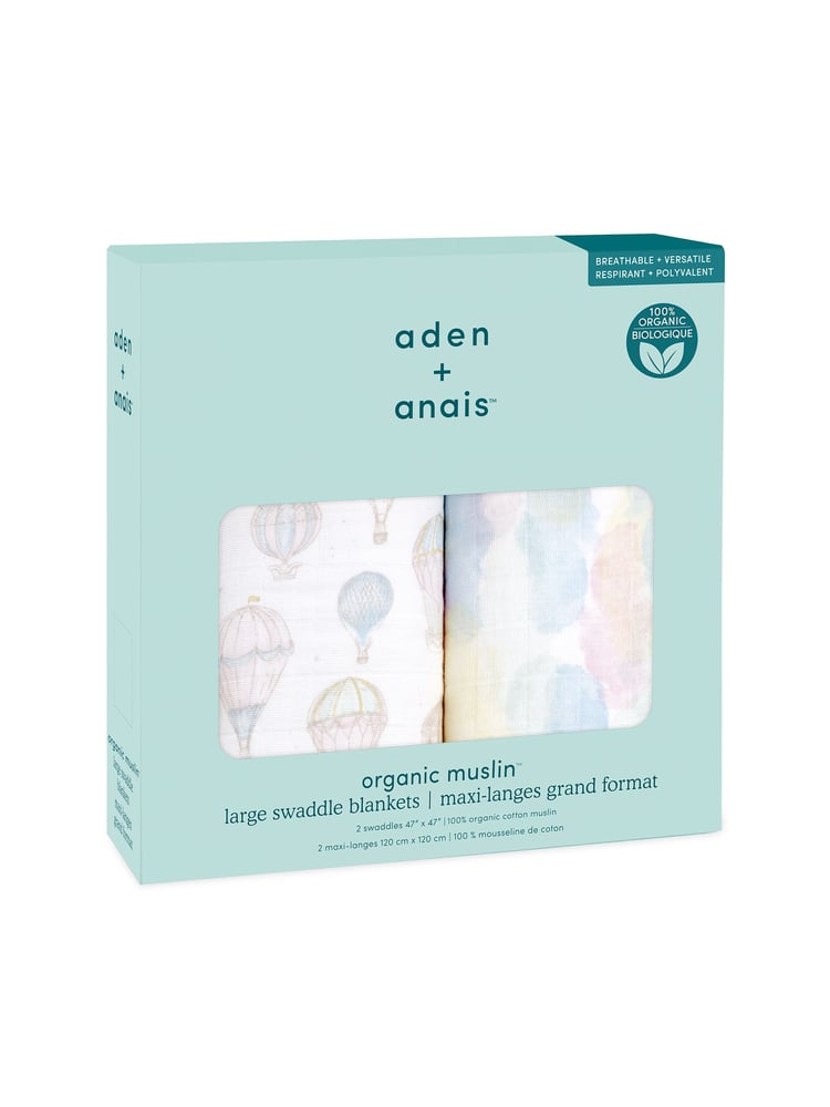 Aden + Anais Pink aden+anais Pink Cotton Muslin Blankets 2 Pack - Image 1 of 4