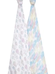 Aden + Anais Pink aden+anais Pink Cotton Muslin Blankets 2 Pack - Image 3 of 4