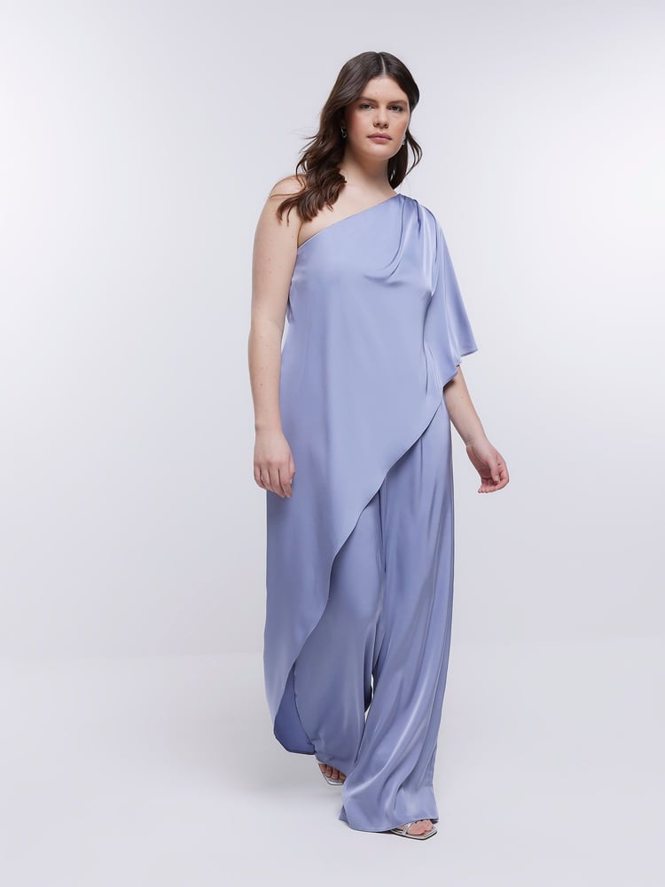 River Island Blue Bridesmaid Jumpsuit - Image 1 of 5 River Island Blue Bridesmaid Jumpsuit - Image 1 of 5