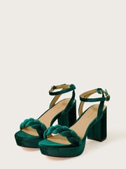 Monsoon Plait Velvet Platform Heels - Image 2 of 3
