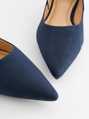 Navy Blue Forever Comfort® Point Toe Mary Jane Shoes - Image 6 of 10