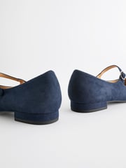 Navy Blue Forever Comfort® Point Toe Mary Jane Shoes - Image 9 of 10