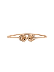 Gold Corsage Flower Skinny Stretch Belt - Image 4 of 5