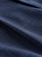 Navy Blue Textured Side Adjuster Trousers - Image 9 of 9