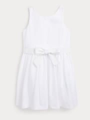 Polo Ralph Lauren Girls Ribbed Cotton White Dress - Image 2 of 4