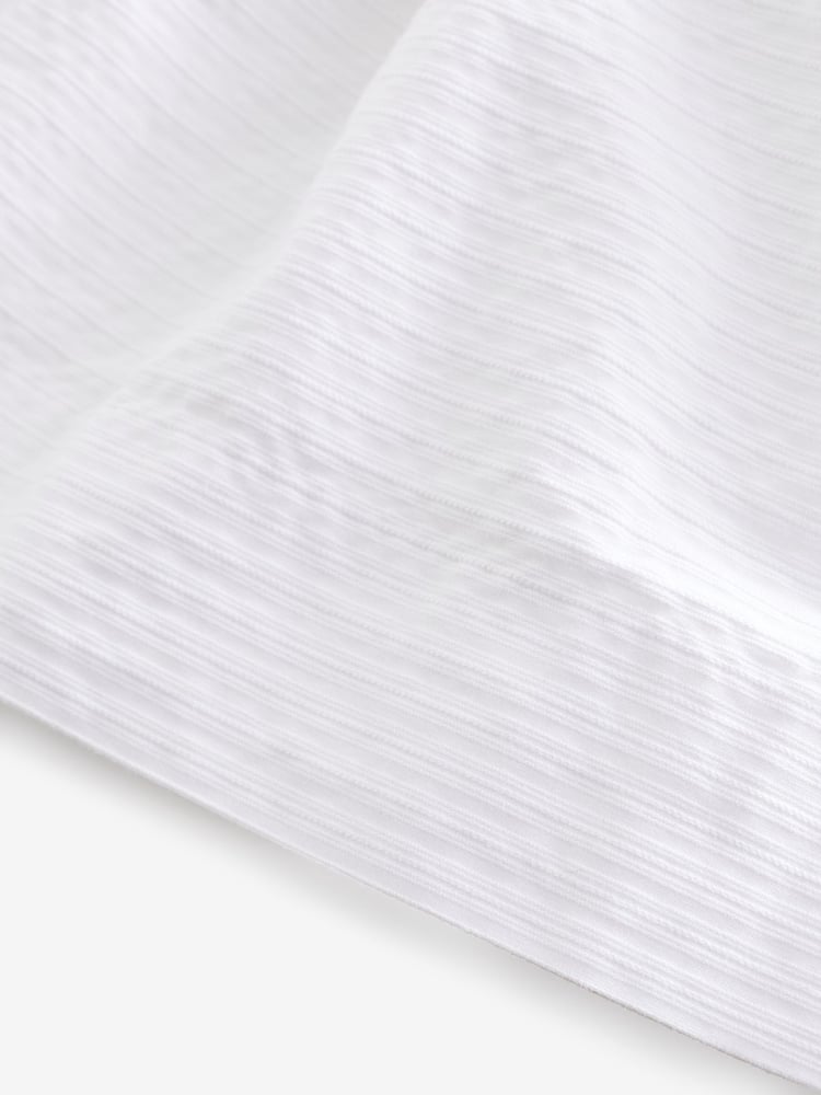 Polo Ralph Lauren Girls Ribbed Cotton White Dress - Image 4 of 4