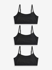 Black Strappy Crop Top 3 Pack (5-16yrs) - Image 1 of 5