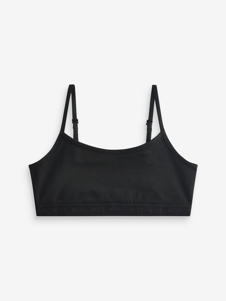 Black Strappy Crop Top 3 Pack (5-16yrs) - Image 2 of 5