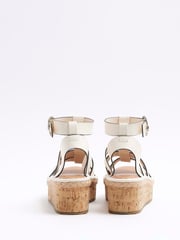 River Island White brown Fisherman Flatform Sandals - Image 3 of 5