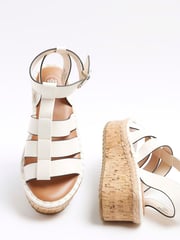 River Island White brown Fisherman Flatform Sandals - Image 4 of 5