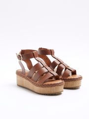 River Island Brown Fisherman Flatform Sandals - Image 2 of 4
