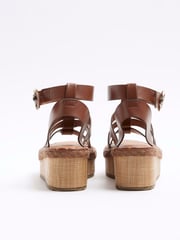 River Island Brown Fisherman Flatform Sandals - Image 3 of 4