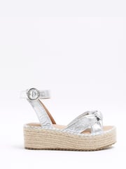 River Island Silver Espadrille Sandals - Image 1 of 4